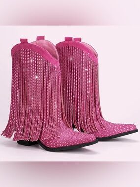 Fringe Cowboy Boots for Women – Mid Calf Cowgir